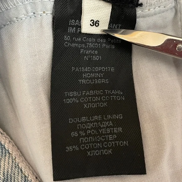 Isabel Marant Etoile Hominy Trousers Jeans Women's Size 36